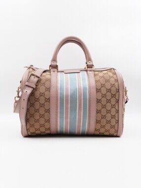 CJ35 ❤️ GUCCI GG Monogram Vintage Web Boston